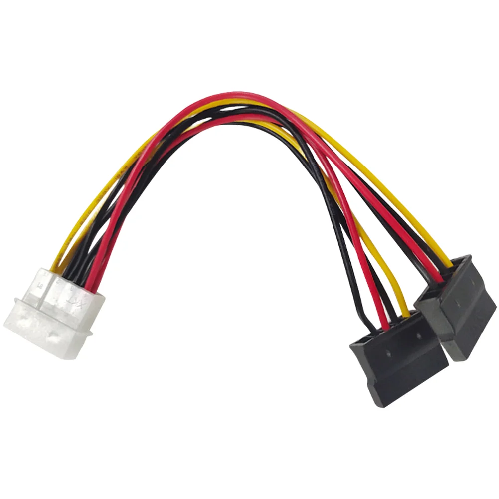 Black 20cm 4 Pin Male To 15 Pin Female Cable Adapter Converter For IDE Hard Drive Optical Disk Computer PC Supply