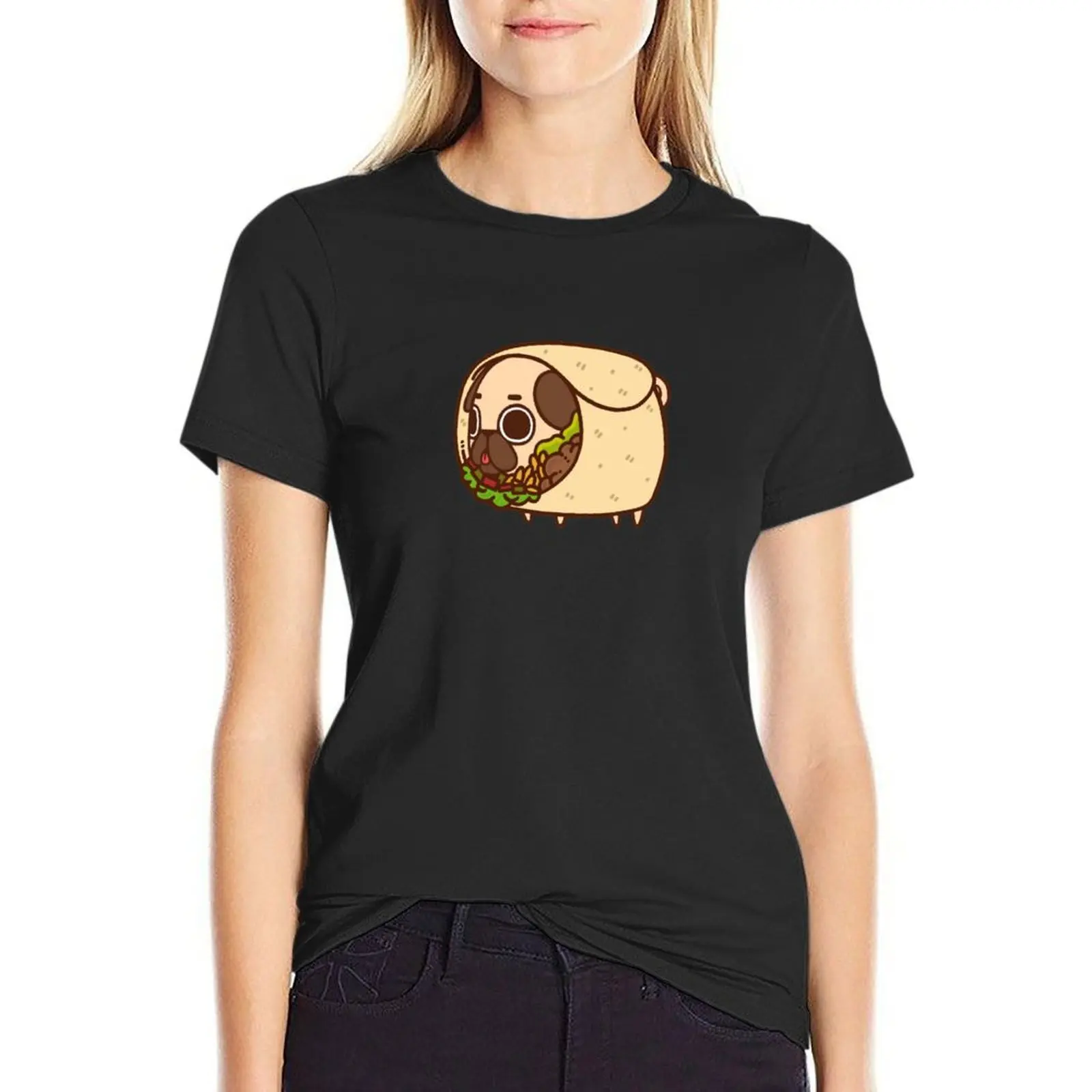 

Футболка Burrito Puglie, летний топ, винтажная одежда, одежда в стиле хиппи, кавайная одежда, футболки для женщин