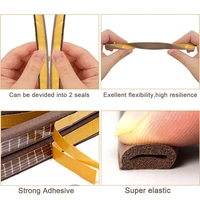 5m/10m Weather Stripping Door Seal Strip Diep Self-adhesive Draft Stopper Tape Window Insulation Noise Rubber Sealing Strip 5