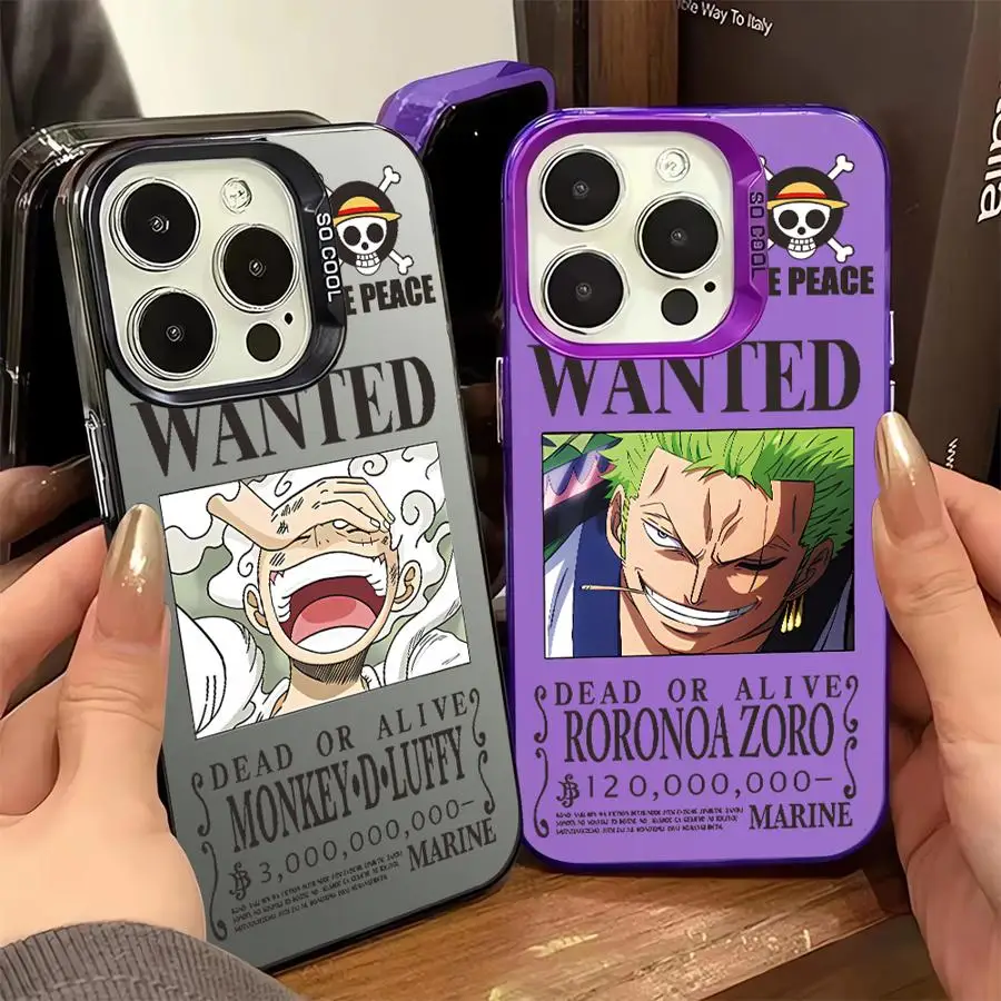 Wanted Luffy X Zoro for iPhone 13 Pro 14 Plus 11 12Pro 15 16 11 Pro Max 16Pro Max Soft Case Phone Cover Shell