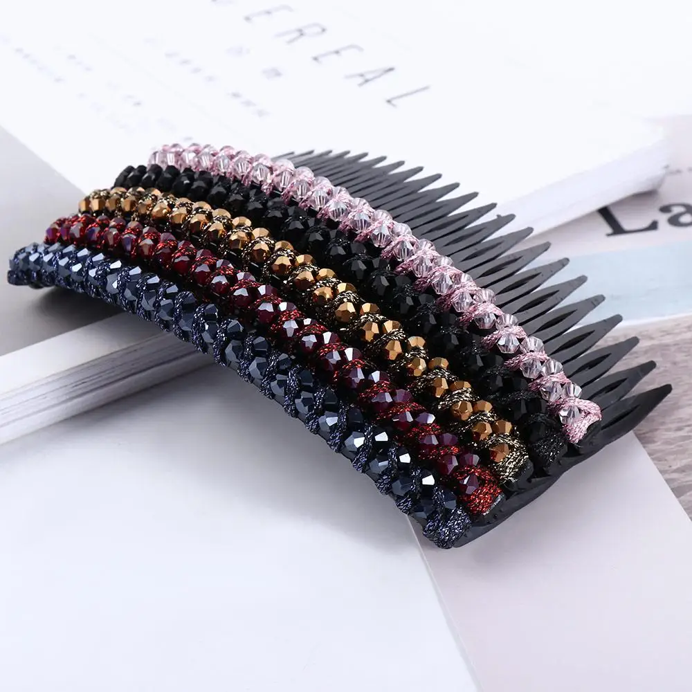 Eleganter Haargummi für Mädchen, Haarband, Haarnadeln, Haarklammern mit Kristallen, Damen-Haarkamm, koreanische Haarspangen, Mädchen-Ponyklammer. – Detail 9