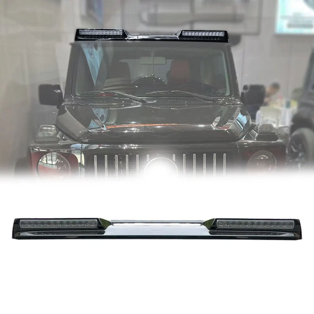 Front Top Roof Light bar With LED DRL for Jimny JB74W 4 Gen 2018+ Upgrade to G63 Mini Style