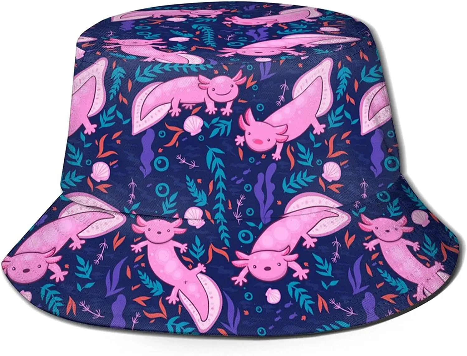 

Axolotl Bucket Hat Summer Beach Sun Hat Outdoor Summer Fisherman Caps Fishing Hat Sun Protection Hat