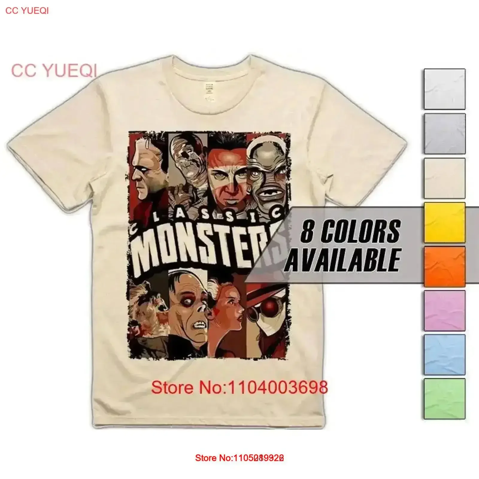 

Classic Monsters V3 Men's T Shirt all sizes S 5XL 8 Colors available vintage Washed Soft homme graphic streetwear Versatile