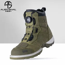 Motorcycle Boots Men Genuine Leather Waterproof Vintage Moto Casual Riding Shoe Motocross Protection Boots for Women