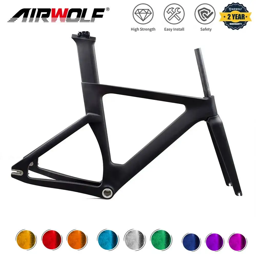 2024 Full Carbon Track Frame BSA Racing Tracking bike Frameset 700c Rigid Fixed Gear Bicycle Frameset 120*9mm