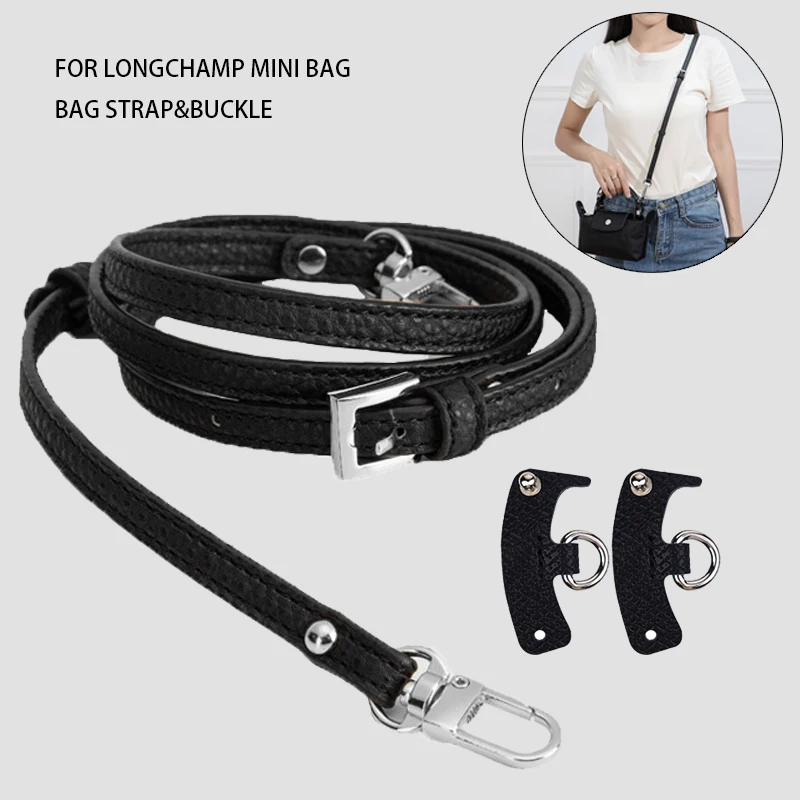 

1.2cm Width Genuine Leather Bag Strap for Longchamp Mini Punch-free Shoulder Strap Modification Crossbody Strap Bag Accessories