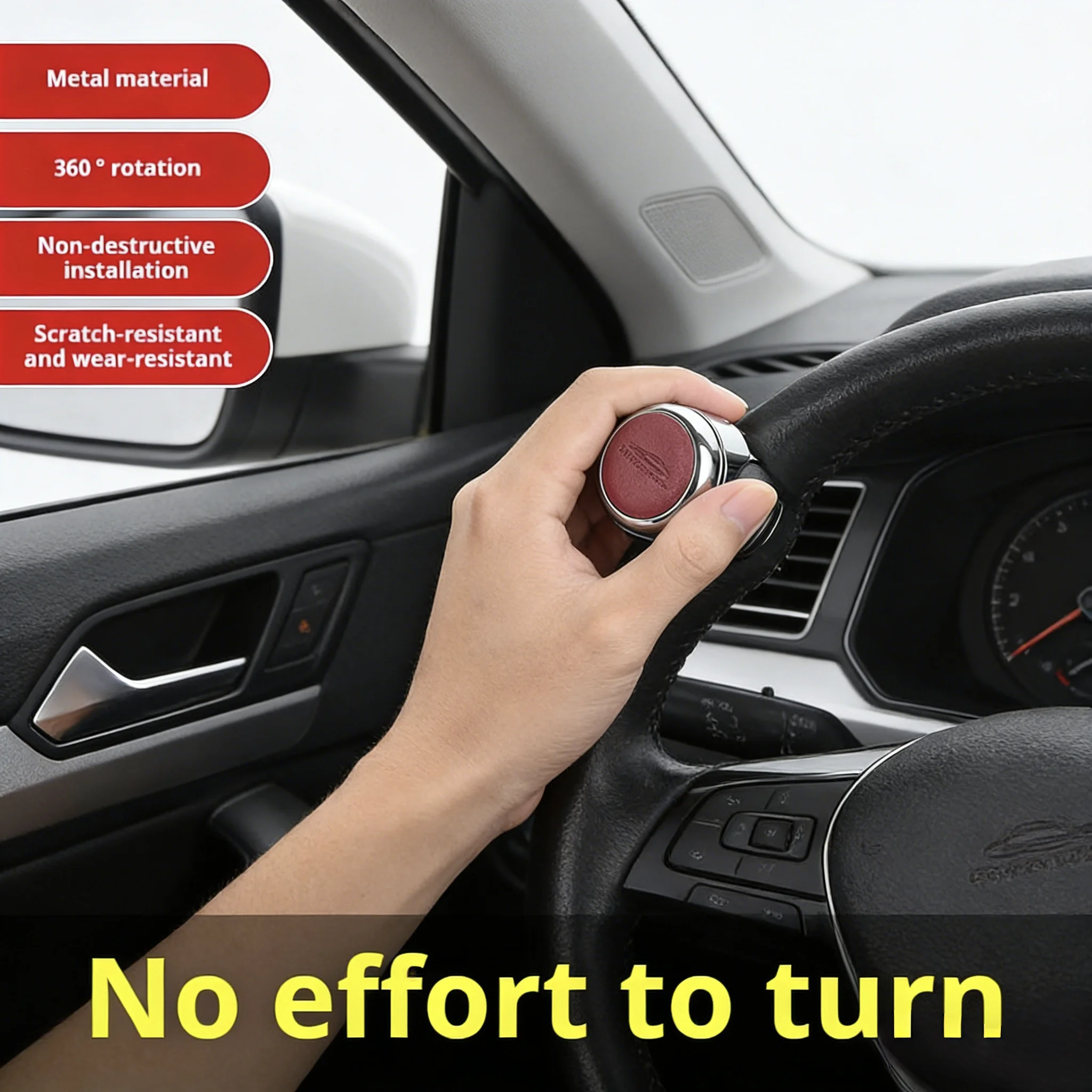 Car Steering Wheel Booster, Labor-Saving Ball, Truck Bearing Type Multifunctional Single Hand Steering Artifact Assist