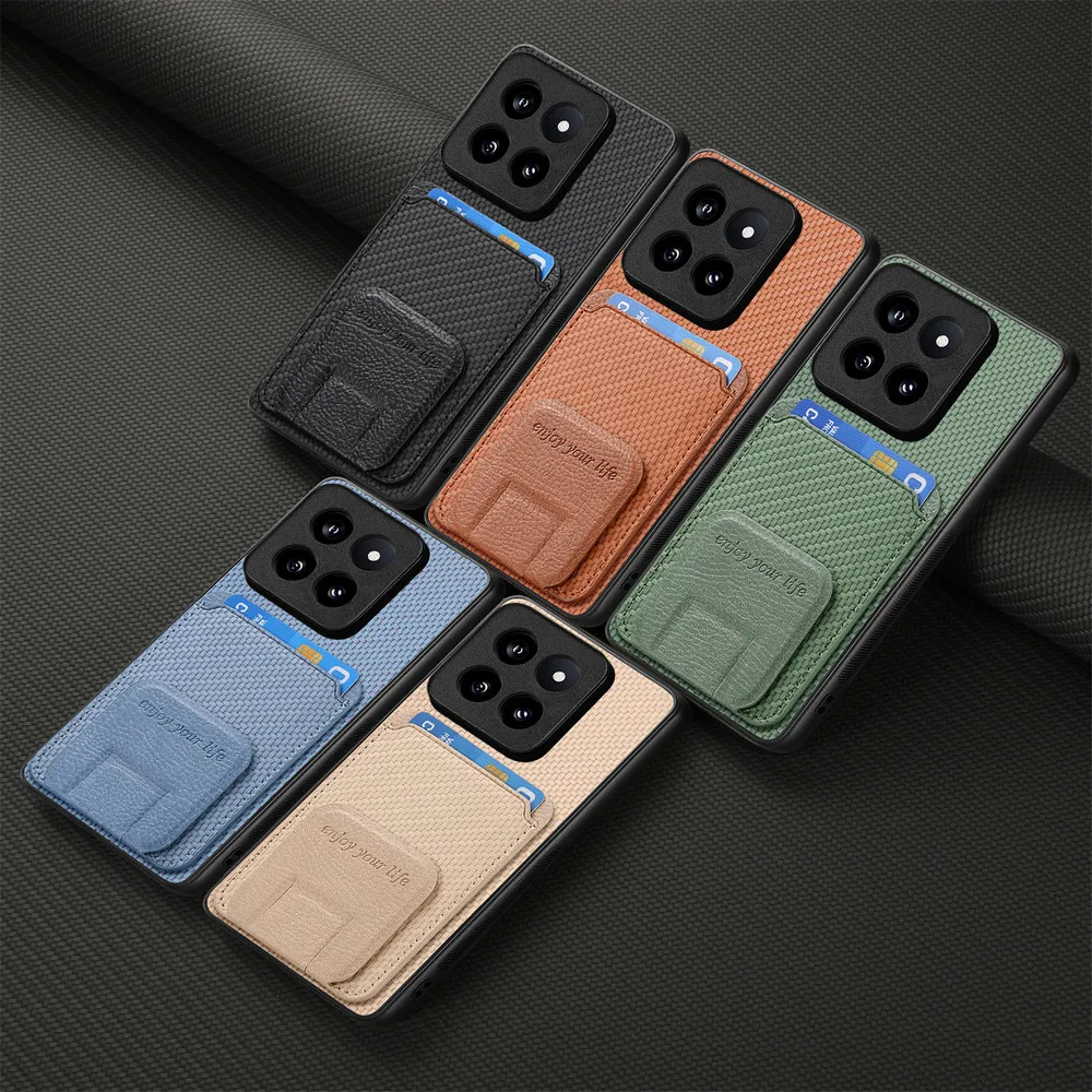 Custodia di lusso 14T 13 T 14 Pro 5G per Xiaomi 14T Pro Camera 360 proteggi la Cover posteriore del porta carte in pelle Mi 13 T 13 T 14 Pro Funda