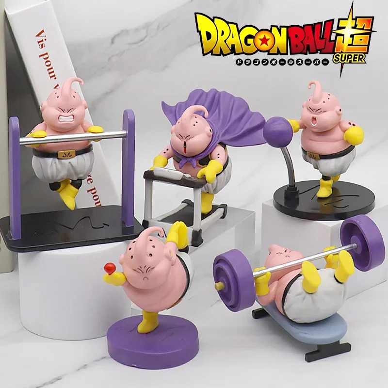 Dragon Ball Majin Buu Action Figure Anime Periphery PVC Doll Toys Cartoon Muscle Model Ornaments Cute Children Birthday Gift Hot