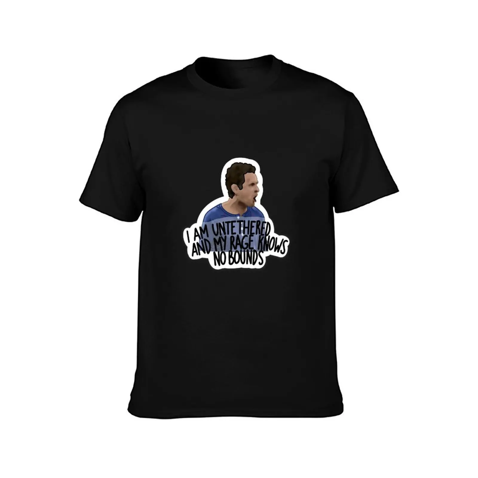 I am Untethered and my Rage Knows No Bounds T-Shirt, Summer Casual Cotton Tee, Oversized Streetwear Tops, Vintage Graphic Print