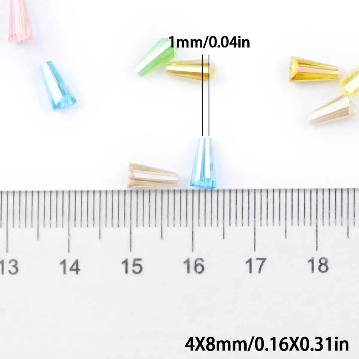 Tower shape Austrian crystal beads conical loose beads glass ball 4*8mm 65pcs supply bracelet Jewelry Making DIY Accessories