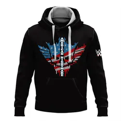 2023 Spring and Autumn Men's 3D Printing Famous Wrestling Event Cody Rhodes Series Hoodie Children's Street Leisure Sports Pullo