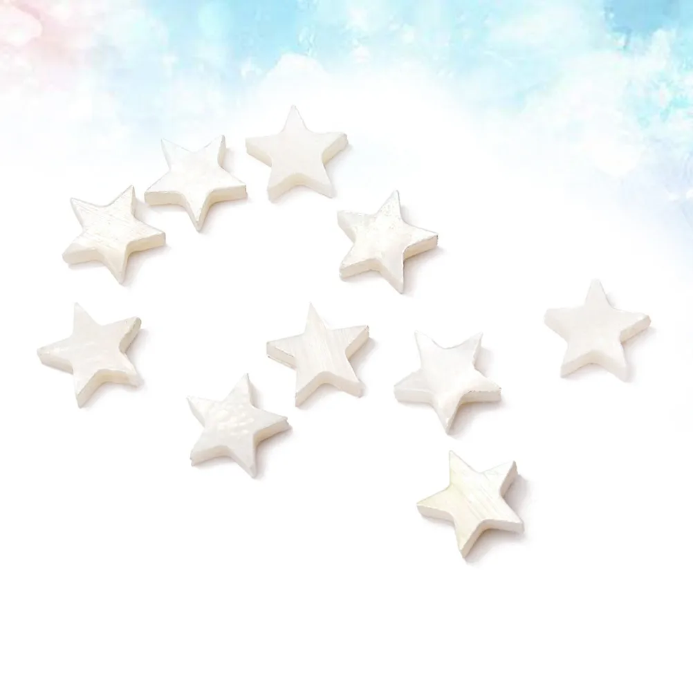 10pcs Star-Shaped White Abalone Guitar Fretboard Inlays – Lightweight Seashell Dot Markers for Enhanced Playability