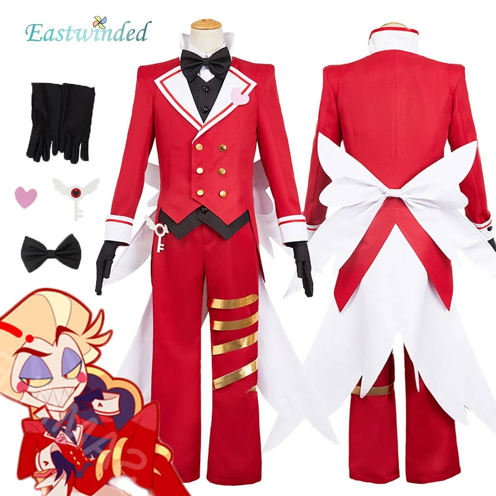

TV Hell Inn Lucifer Cosplay Red Butler Suit Set Clothing Costume Accessories Outfits Disguise Halloween Carnival Party Dress Up