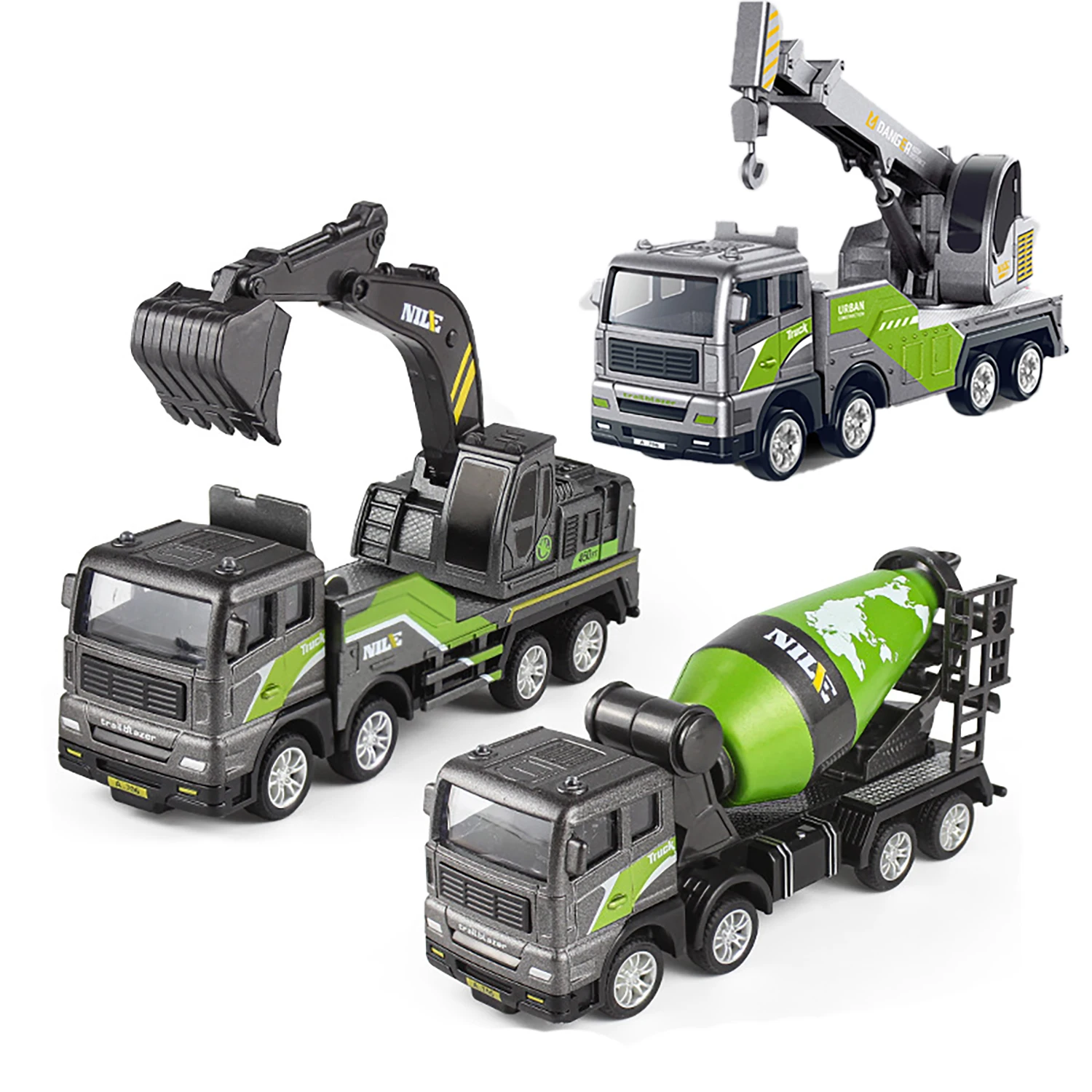

Children's alloy engineering vehicle toy crane alloy inertia simulation truck model toy