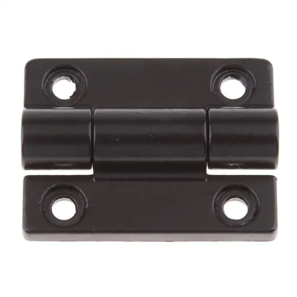 

180 Degree Boat Cabin Door Hinge Adjustable Position Control Hinges with with Countersunk Holes - Black