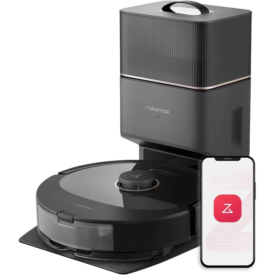 

Q8 Max+ Robot Vacuum and Mop Self-Emptying Reactive Tech Obstacle Avoidance 5500 Pa Suction Black Renewed