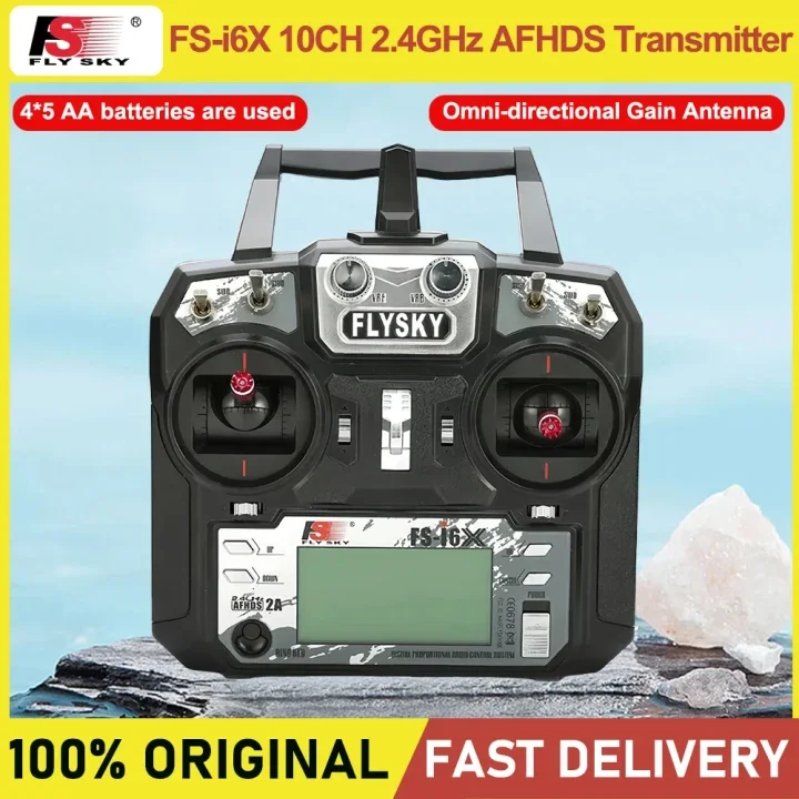 

FLYSKY FS-i6X 10-канальный радиоуправляемый передатчик 2,4 ГГц с приемником iA6B iA10B для гоночного дрона RC FPV
