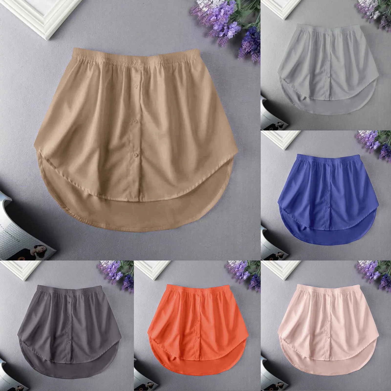 

Detachable Underskirt Women Fake Shirt Irregular Skirt Tail Blouse Hem Cotton Extender Fake Hem Mini Skirt Fake Hem all match