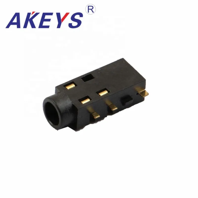 10PCS PJ-381B 3.5 earphone jack 5 pin insert pin without fixed pin jack for micro usb socket PJ -3086