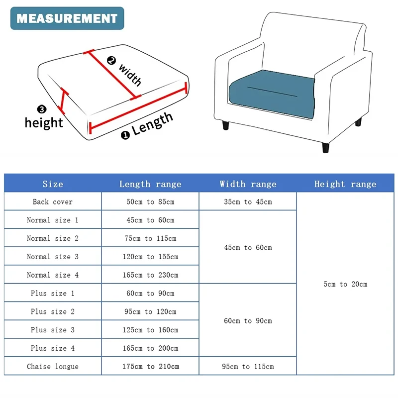 1PC Waterproof Sofa Couch Cover Elastic Seat Cushion Cover L shaped Combination Chaise Sofa Slipcover For Living Room Home Decor