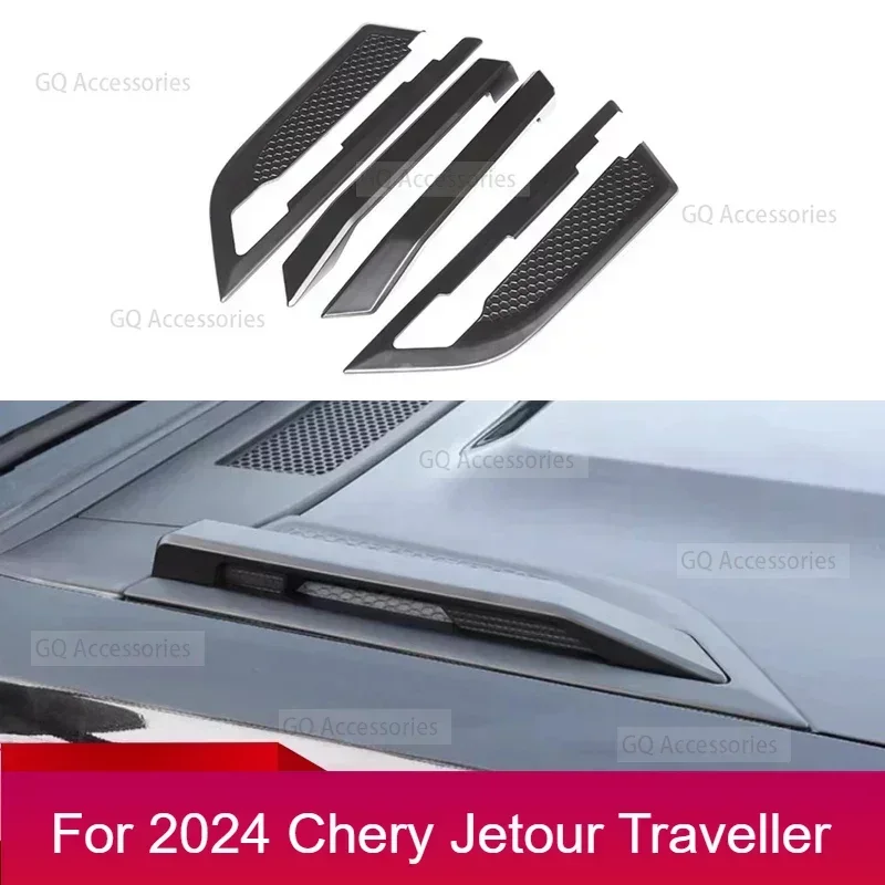 New!For Car Hood Decorative Accessories Fit For cherryJetour Traveller T2 2023 2024 Jetour T2 Modified Hood Handle Protective Co