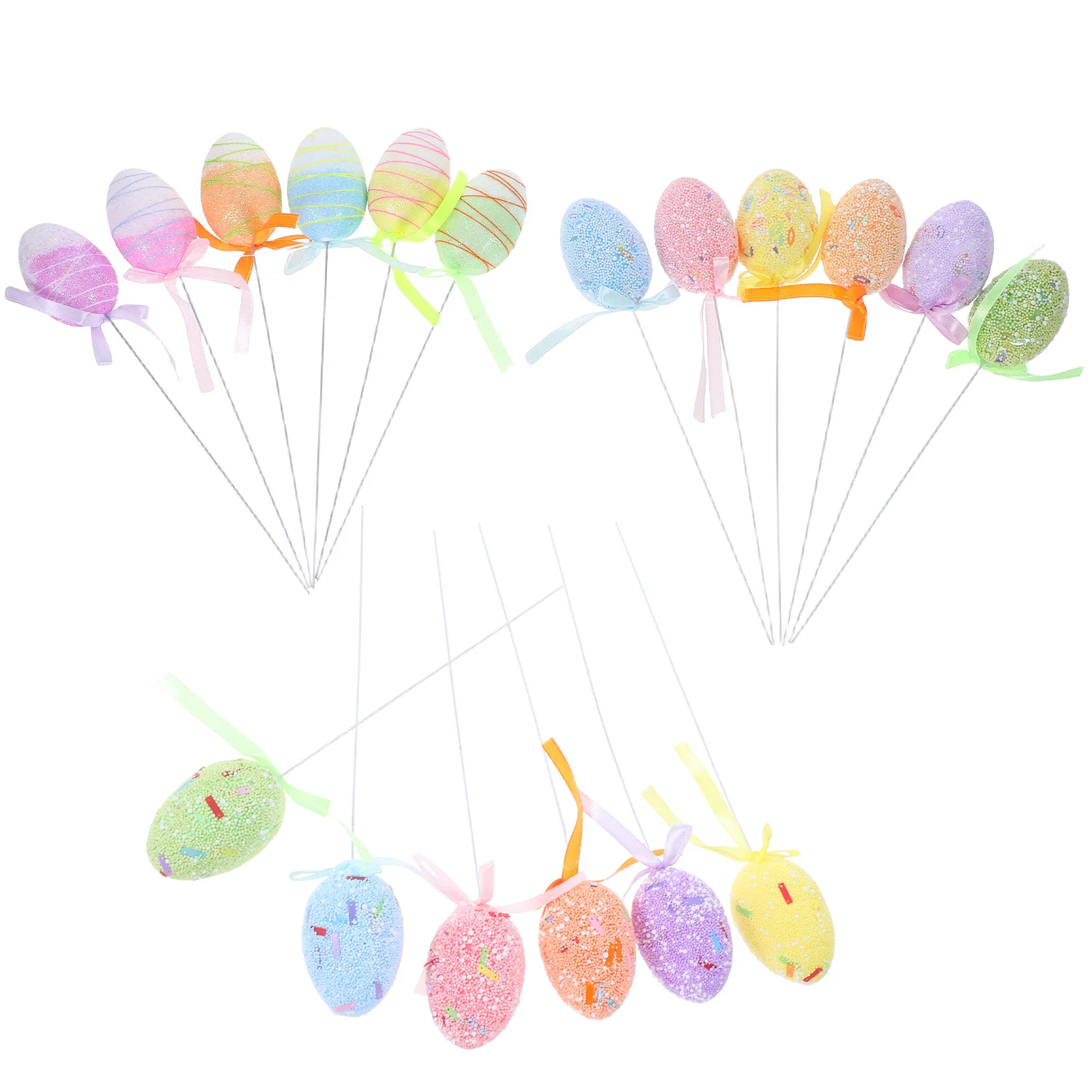 

18 Pcs Easter Eggs Decor Decoration Decorate Realistic Ornaments Foam Decorative Decorations