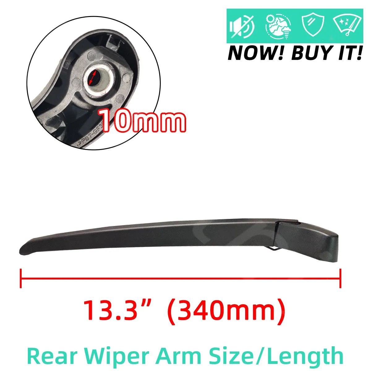 Car Rear Wiper Blade Arm Set 2PCS for Toyota Yaris Vitz 1999-2005 Windscreen Tailgate  1999 2000 2001 2002 2003 2004 2005