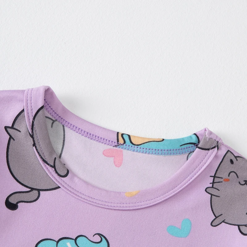 3-teiliges Set aus Sommer-Kurzarmshirts, Shorts und Hosen für Jungen und Mädchen, bunter, lässiger, bedruckter, süßer Anzug – Detail 21