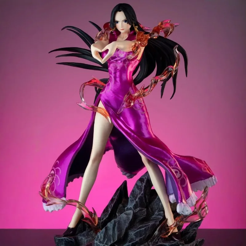 

Hot One Piece Make A Finger Heart Boa Hancock Handmade Desktop Ornament Model Statue Collection High Quality Boy Birthday Gift