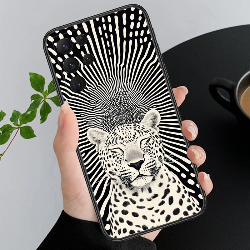 

Cheetah leopard panther Funda Phone Case For Samsung Galaxy S25 S24 S23 S22 S21 Ultra S24 S23 S22 S21 S25 Plus S24 S20 FE