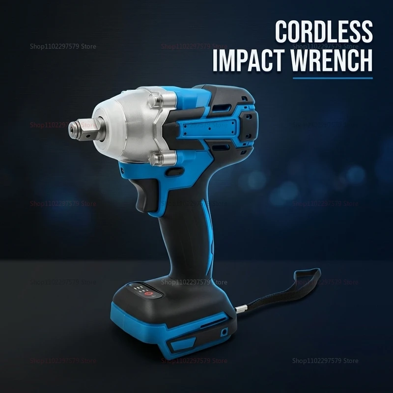 Cordless Electric Impact Wrench High Torque for Automotive Construction DIY Home Use Hand Tools No Battery Included Heavy Duty