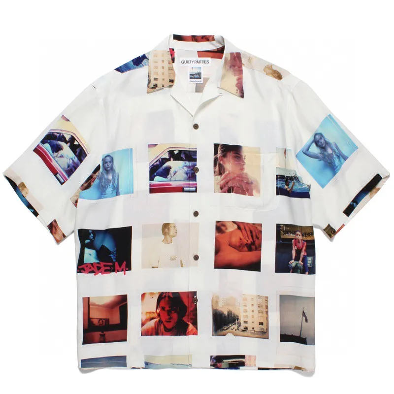 

Мужская свободная повседневная одежда WAO MARIA 23ss Summer New DAVIDE SORRENTI Hawaiian ort Sve irt с принтом, молодежный стиль