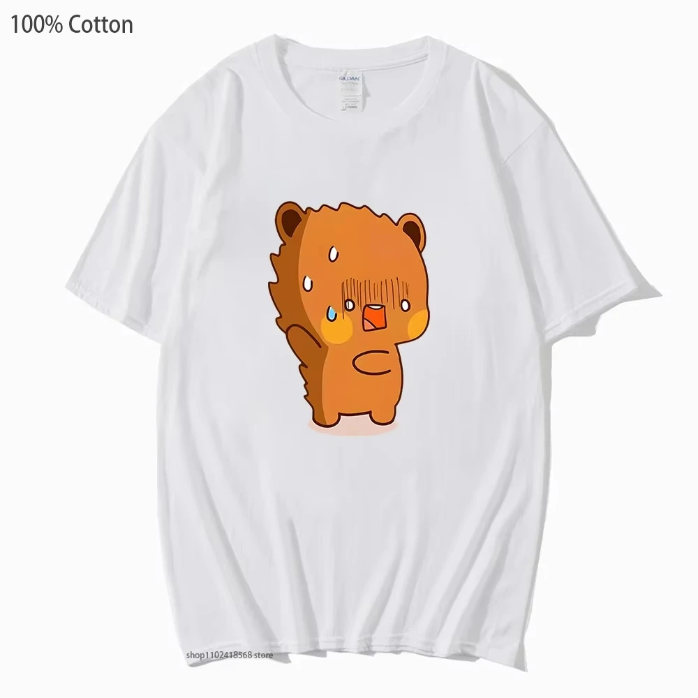 Couple Tshirt for Women Men Funny Bubu Babe Dudu Graphic T-Shirts Men's T Shirt Panda Bear Clothes 100% Cotton Summer Tee-shirt