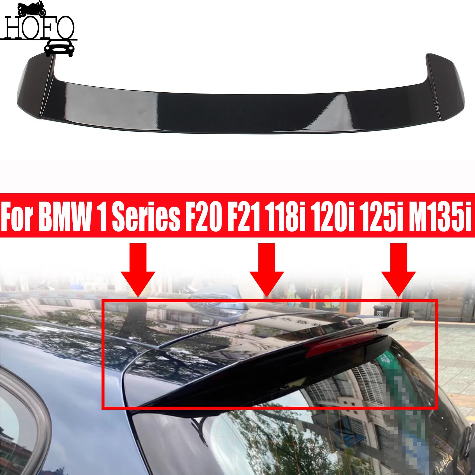 

Car Rear Trunk Spoiler For BMW 1 Series F20 F21 118i 120i 125i M135i M140i Hatchback 2011-2020 Roof Lip Tail Wing