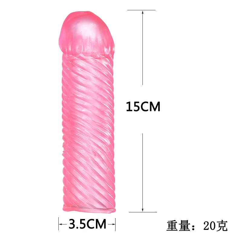 Penis Cover Cock Sleeve Reusable Condom Cockring Men Extensible Sextoy Delay Ejaculation G Spot Stimulator Couple Eroic Products