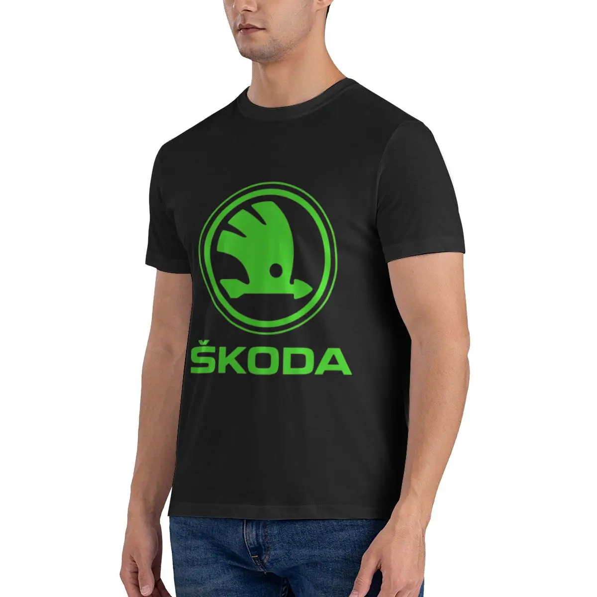 NEW Skoda Auto T-shirt Men Print Round neck T-shirt Summer Fashion Short Sleeve Cotton T Shirt