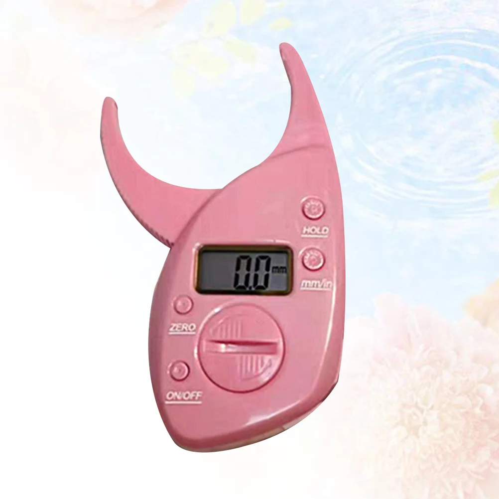 

1 шт., цифровой штангенциркуль, розовый портативный фитнес-инструмент с четким дисплеем, точный тестер для мужчин и женщин