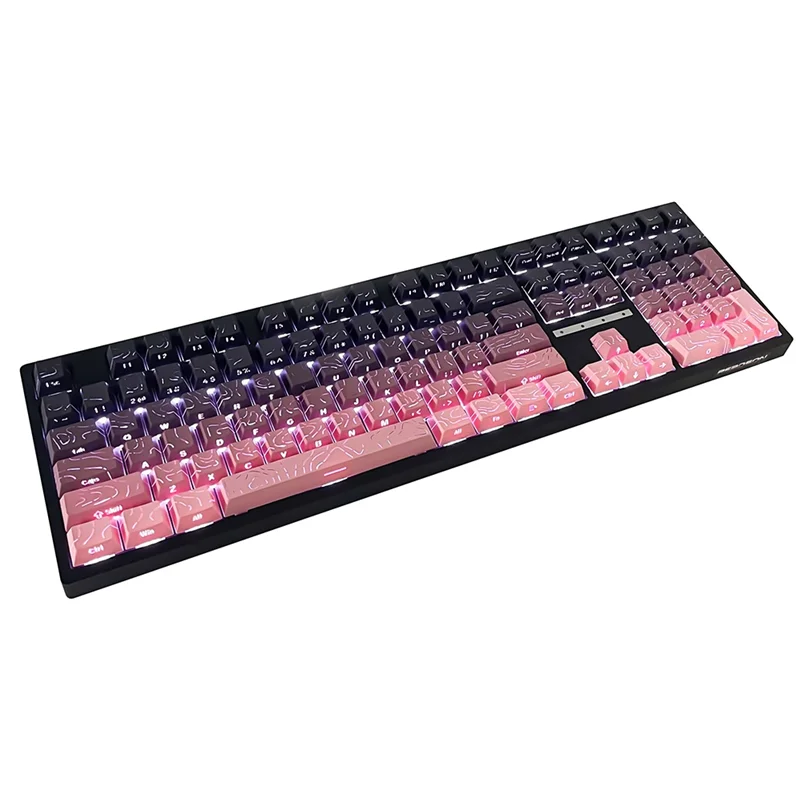HJ-For MX Compatible Key Cap Set- Contour 4.0 Side Engraved PBT Translucent 133 Keys Gaming Mechanical Keyboard Keycaps