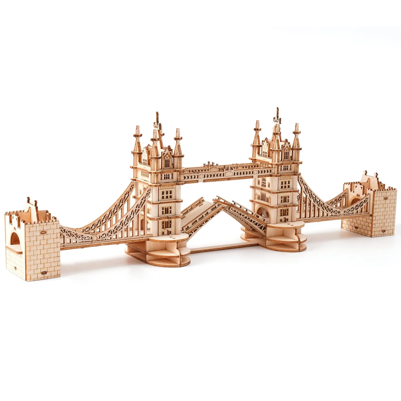 Robotime Rolife DIY 3D Tower Bridge Big Ben Famous Building Wooden Puzzle Game Easy Assembly Toy Gift for Children Teen Adult