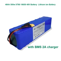 48Ah 500w XT60 18650 48V Battery  Lithium ion Battery Pack For 54.6v E-BK with BMS 2A charger