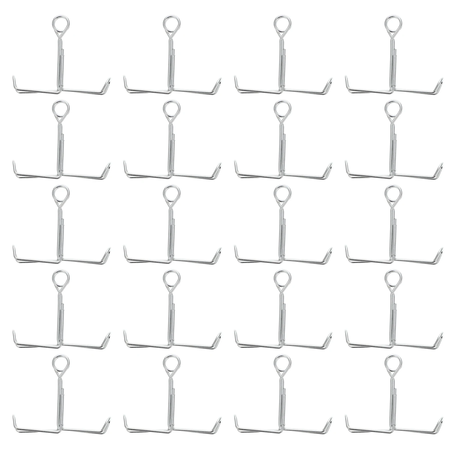 

20pcs Water Stop Rubber Tube Steel Spring Clamp Galvanized Flat Jaw Sturdy Corrosion Resistant Strong Bite Force