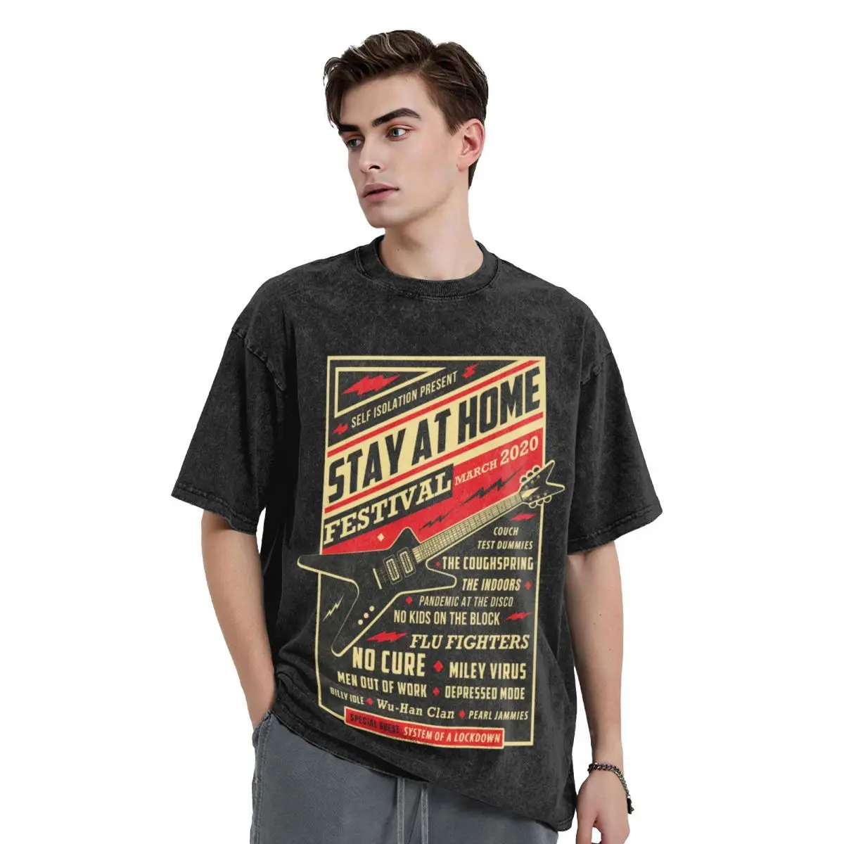 Quarantine Social Distancing Stay Home Festival 2020 T-Shirt customs design your own plus size clothes men t shirts high quality