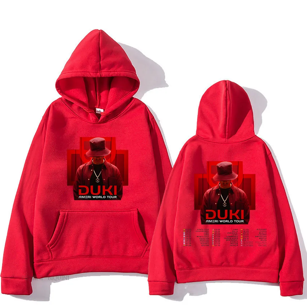 Duki Ameri World Tour Hoodies  Autumn Winter Unisex Clothes Gothic Trends Hip Hop Sweatshirt Rock Fashion Heavy Mental Pullovers