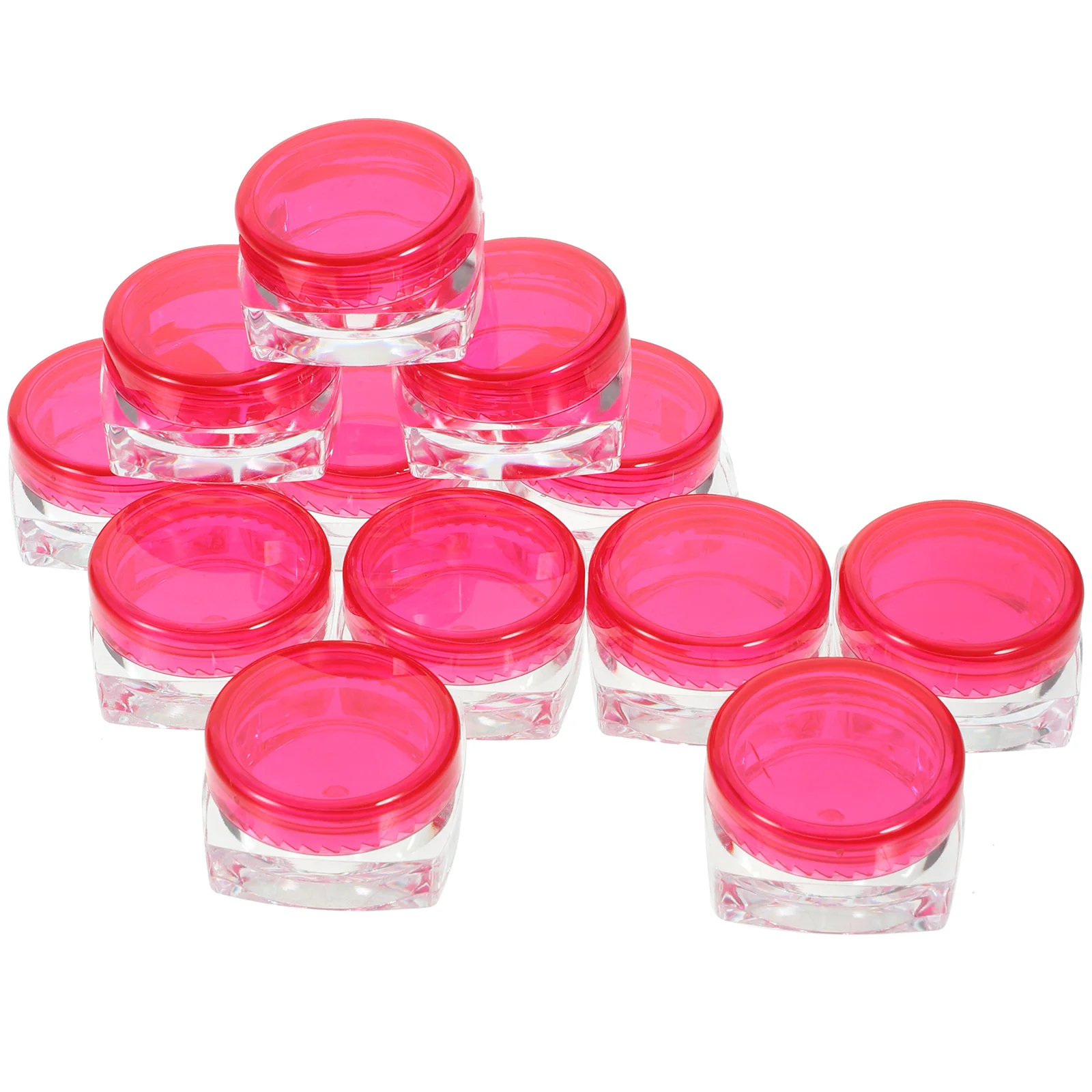 

12 Pcs Bottle Eye Shadow Container Travel Jars for Creams Box Butter Body Containers Plastic with Lids Sample Small