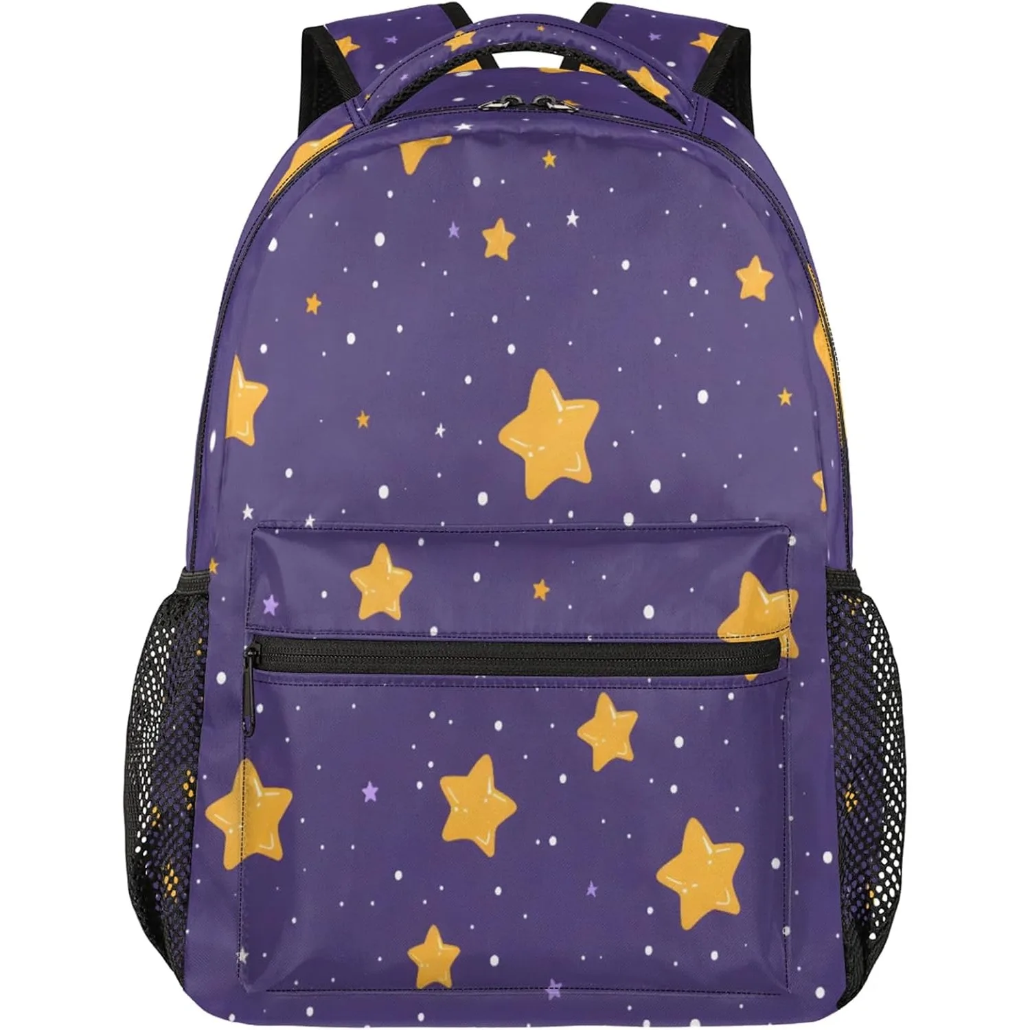 

Night Star Sky Laptop Backpack - Large capacity waterproof travel backpack, school bag, sturdy and durable, 2 side mesh pockets