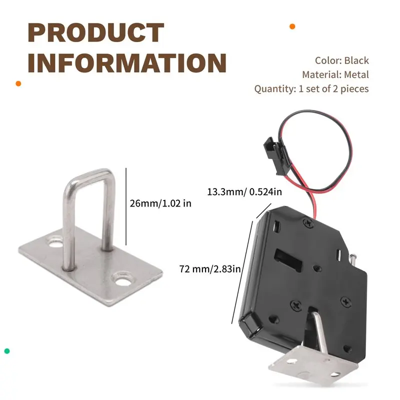 New-12V 2A Electric Magnetic Lock 150KG/330Lb Fail Safe Holding Force Electromagnetic Door Access Control System Cabinet Boxes