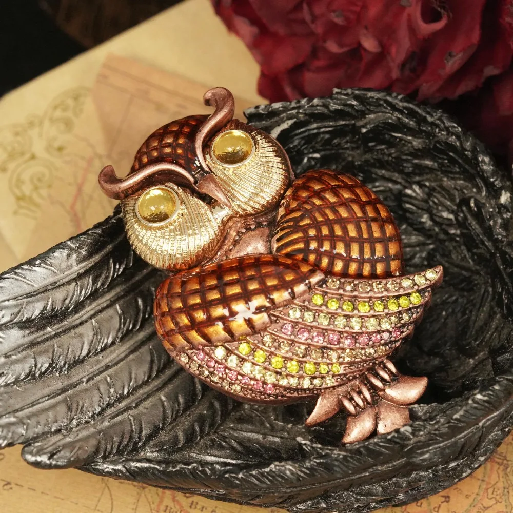 

Baroque Luxury Beautiful Owl Design Brooch for Men and Women, Jewelry Accessories, Wedding Holiday Party Couple's Surprise Gift