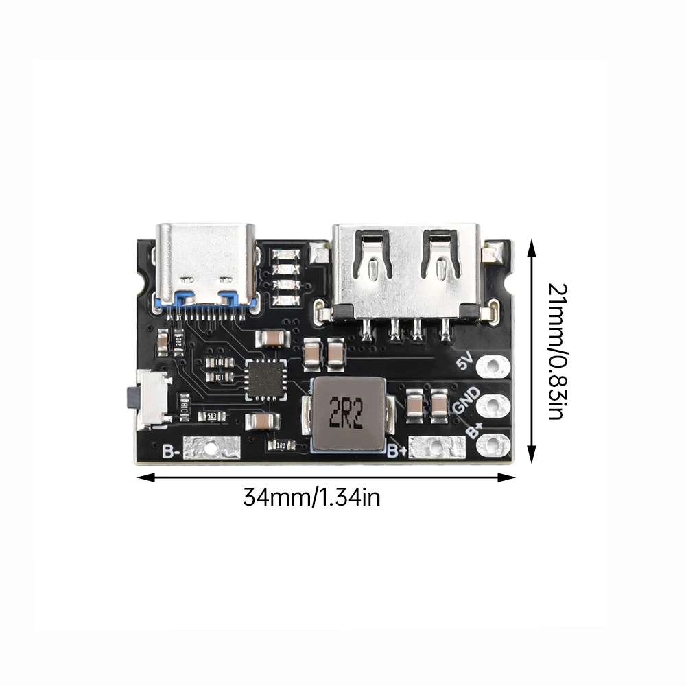 TYP C + USB 5V 2.4A Lade- und Entlademodul Einzel-Lithium-Batterie-Ladeplatine 5V unterstützt Laden und Entladen – Detail 8